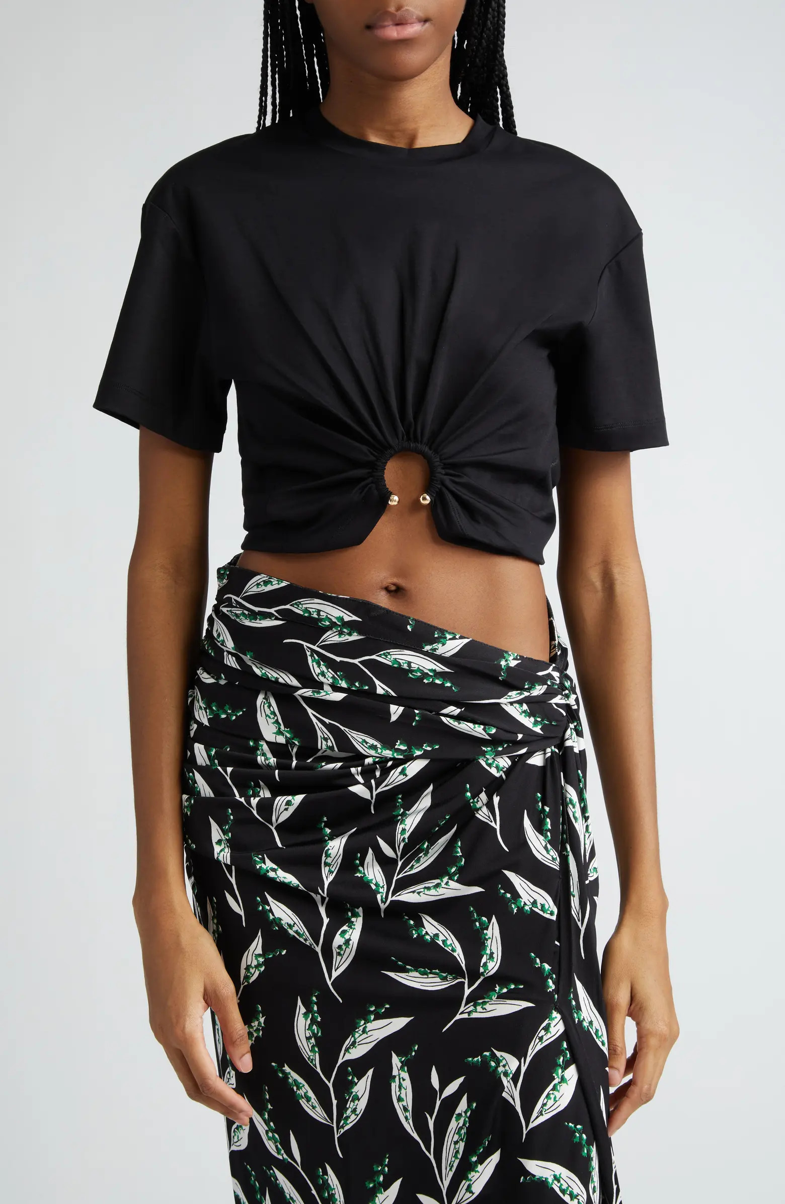 Hardware Detail Cotton T-Shirt | Nordstrom