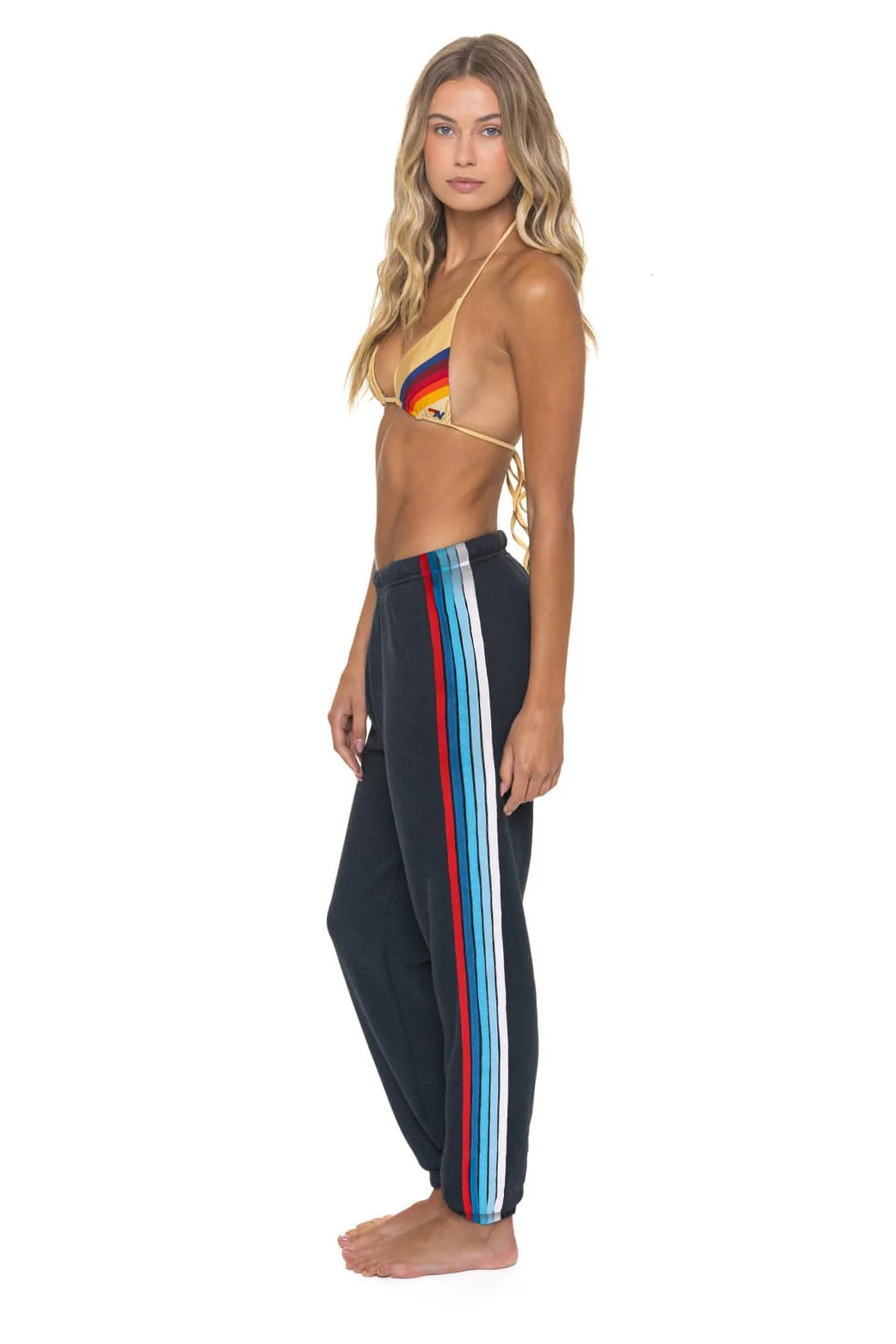 5 Stripe America Women's Sweatpants \u2013 Charcoal | Aviator Nation | Aviator Nation