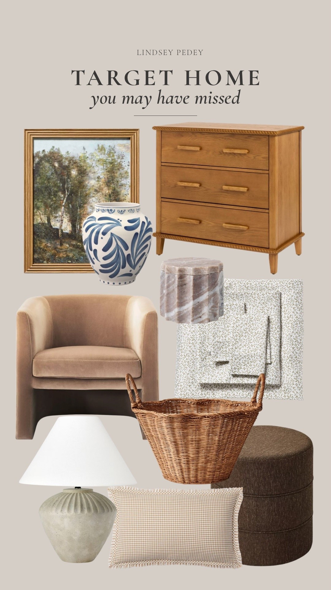 Target home finds you may have missed🤎

Dresser, wall art, spring decor, vase, bedding, accent chair, woven basket, table lamp, target decor 

#LTKFindsUnder50 #LTKSeasonal #LTKHome