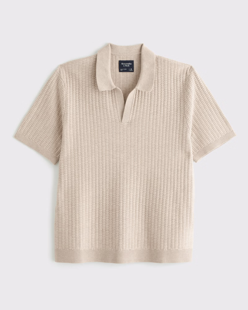 Classic Stitch Johnny Collar Sweater Polo | Abercrombie & Fitch (US)