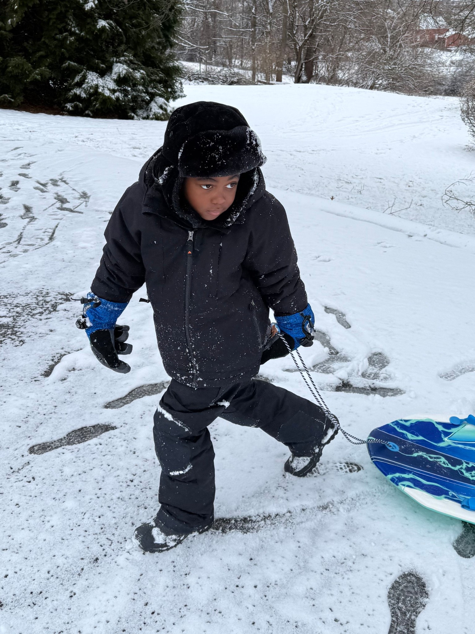 Leo is enjoying a snow day 

#LTKKids