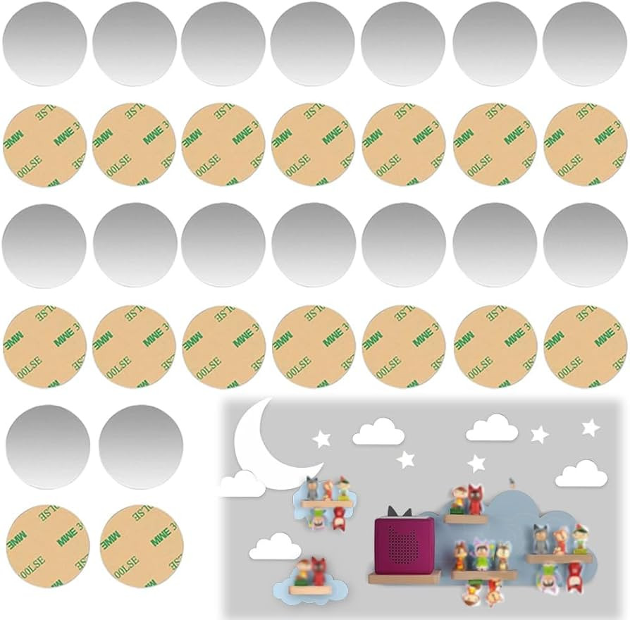 Metal Plates for Tonie Figures, 32pcs Strong Sticker Base for Magnets, Tonie Figure Accessories M... | Amazon (US)