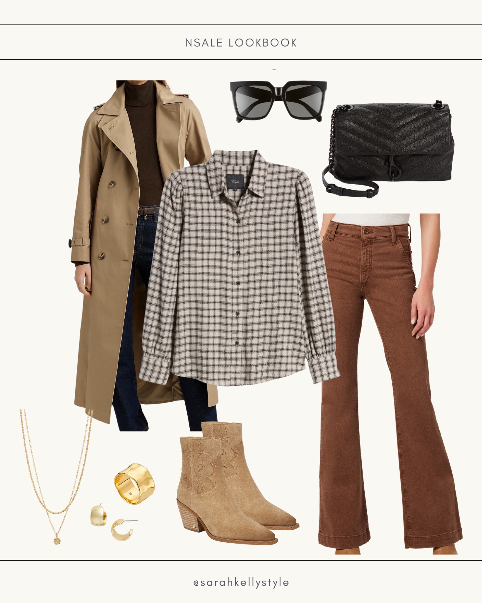 NSALE Outfit Inspo this feminine looking flannel shirt that is fully stocked and high waist flare trouser jeans that are fully stocked

Boots have limited sizes available but are fully stocked in black 

Jacket has one size left 

#sarahkellystyle #falloutfitinspo #workwear 

#LTKFind #LTKstyletip #LTKxNSale