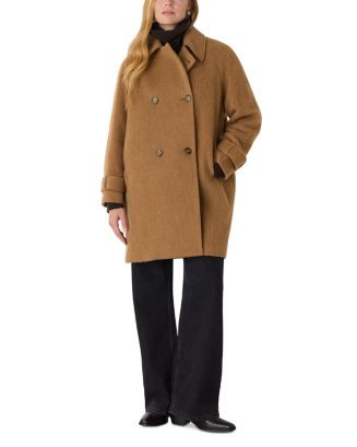 Short Button Detail Wool Coat | Bloomingdale's (US)