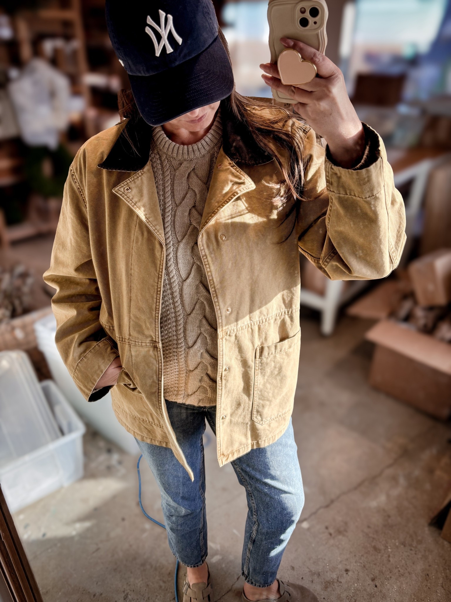 Giving Hallmark Fall Flower Farm Heroine 🍂🎬
Reminding myself of that one fall Hallmark movie that should exist — the one with the flower farm, golden light, and casually chic chore outfits.
Wearing the uniform of my dreams: a vintage-style canvas jacket, cozy cable knit, worn-in denim, and suede clogs made for crunchy leaves and coffee runs.

Simple, seasonal, and made for slow living.

Shop the whole look + more fall faves below 🤎

style #flowerfarmlife #hallmarkfallvibes #clementinecollective #prairiepretty #collectedstyle #neutralcapsule #slowfashion #falluniform #cozylayers 

#LTKfall #LTKcanada #LTKworkwear #LTKfall