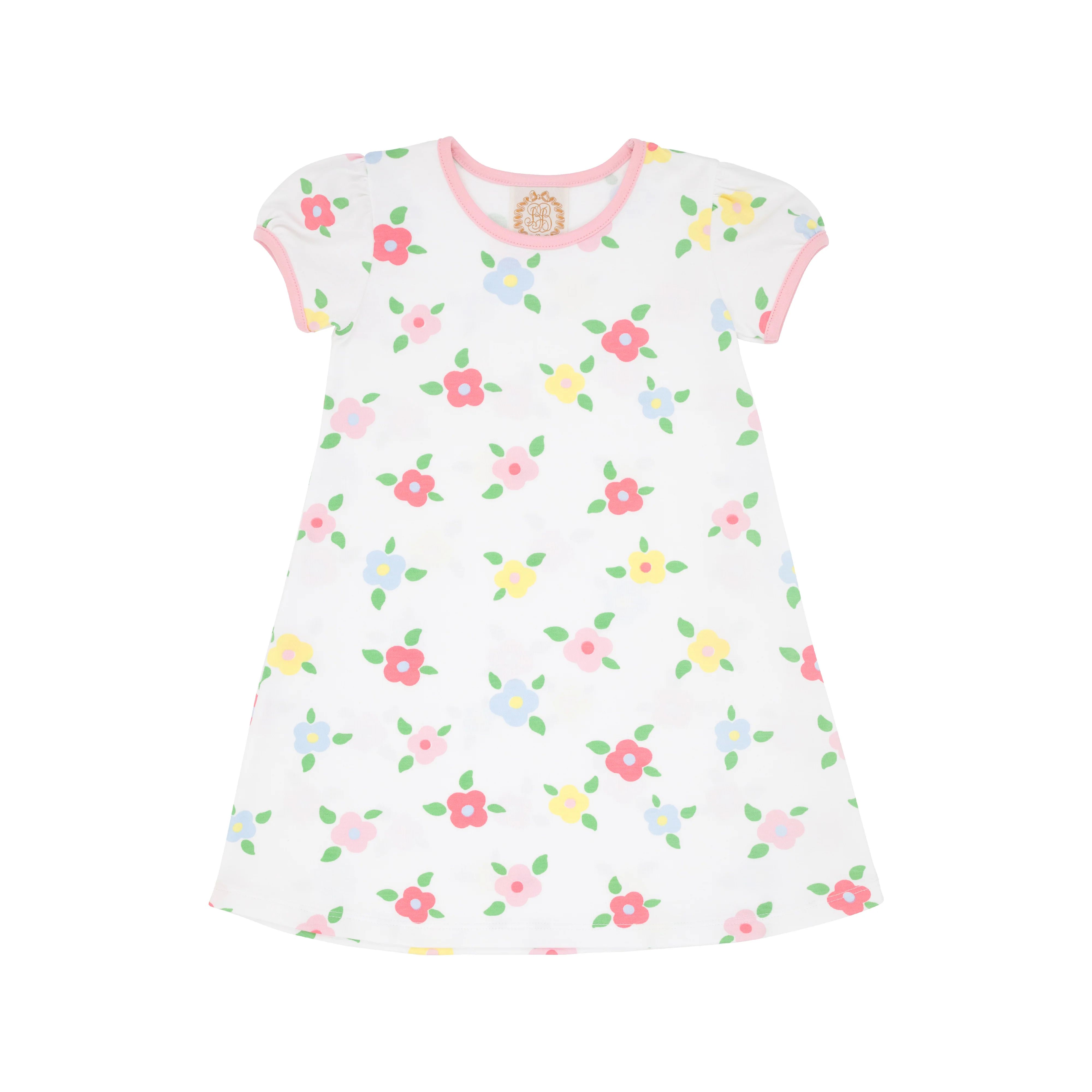 Penny's Play Dress - Little Gasparilla Garden with Sandpearl Pink | The Beaufort Bonnet Company