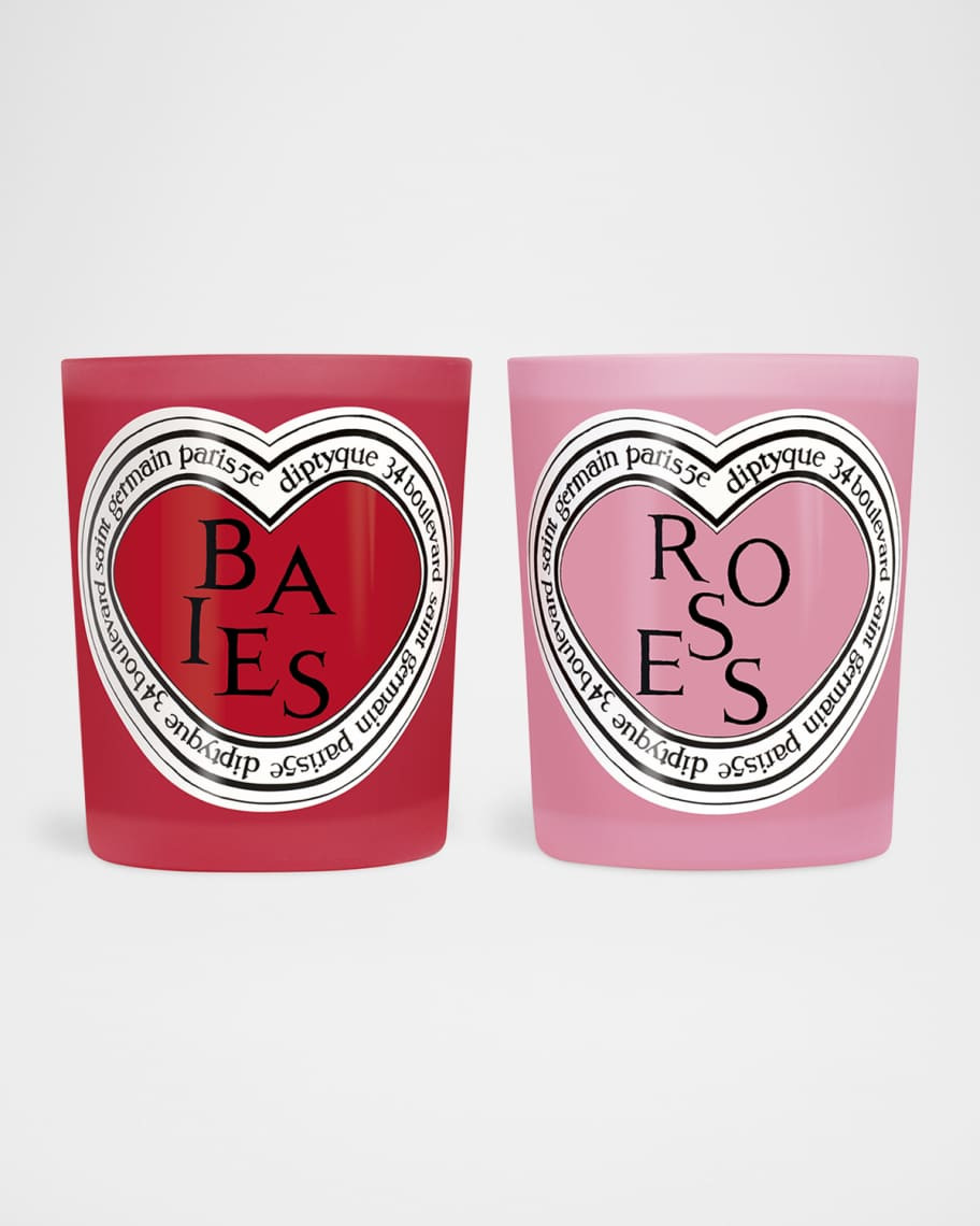 DIPTYQUE Limited Edition Valentines Baies and Roses Duo Scented Candles, 2 x 6.7 oz. | Neiman Marcus