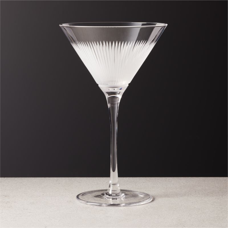 Kira Hand Etched Martini Glass + Reviews | CB2 | CB2