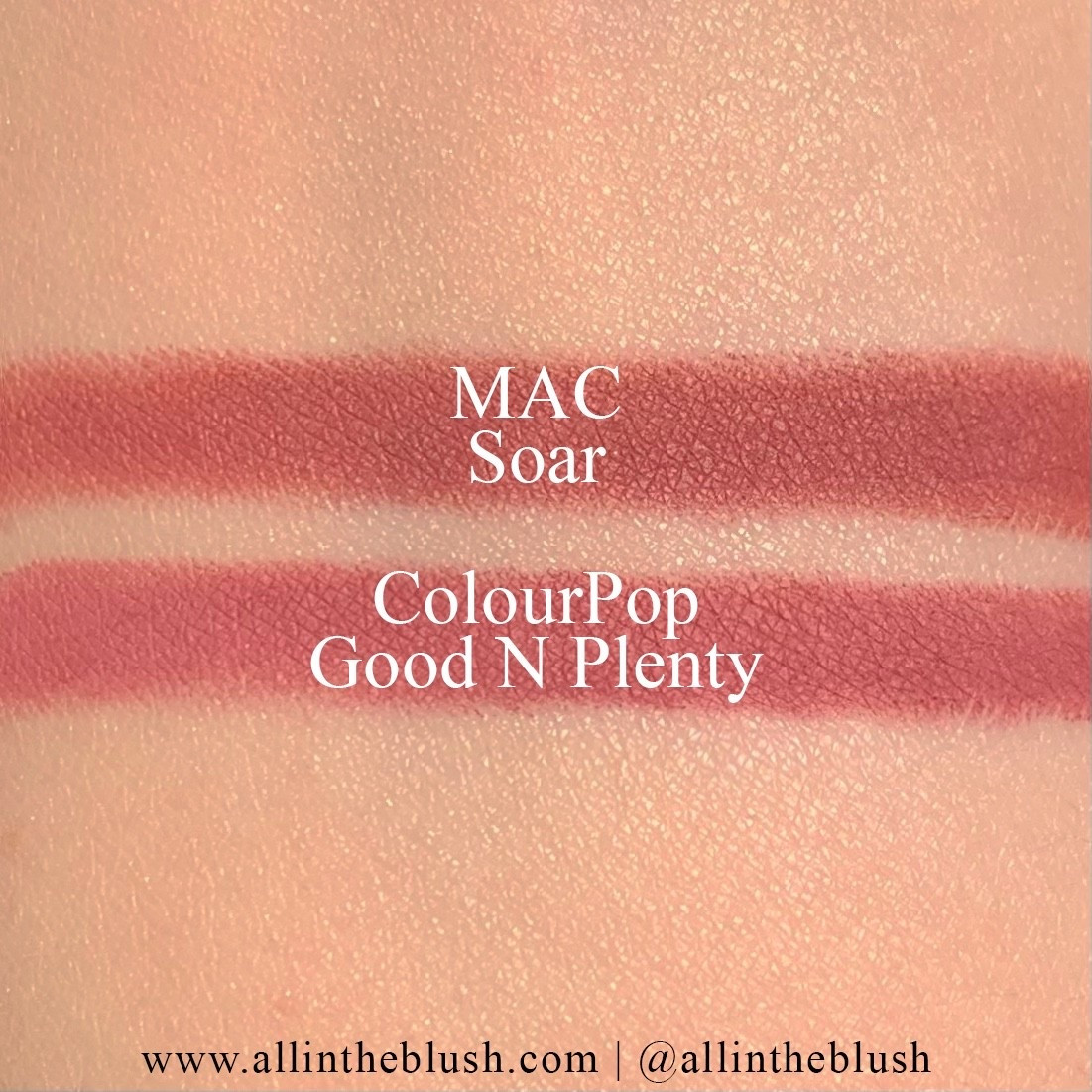 MAC ‘Soar’ Lip Pencil alternative: ColourPop ‘Good N’ Plenty’ Lip Liner (swatch comparisons)

#LTKBeauty #LTKSaleAlert #LTKgrwm