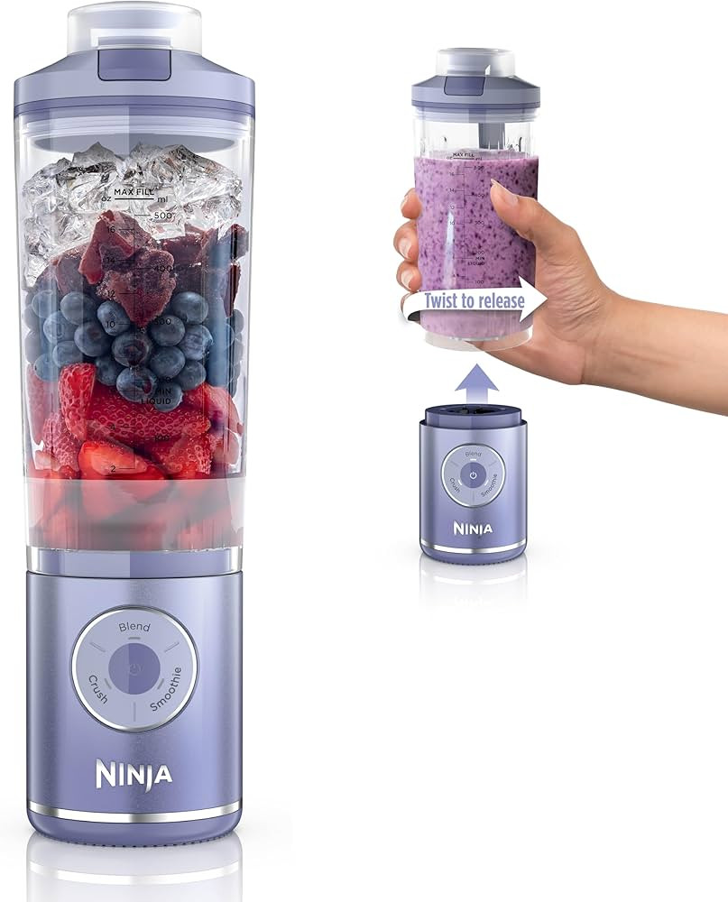Ninja Blast Max, licuadora portátil + Twist & Go, batido personal, mezcla, trituración de hielo... | Amazon (US)