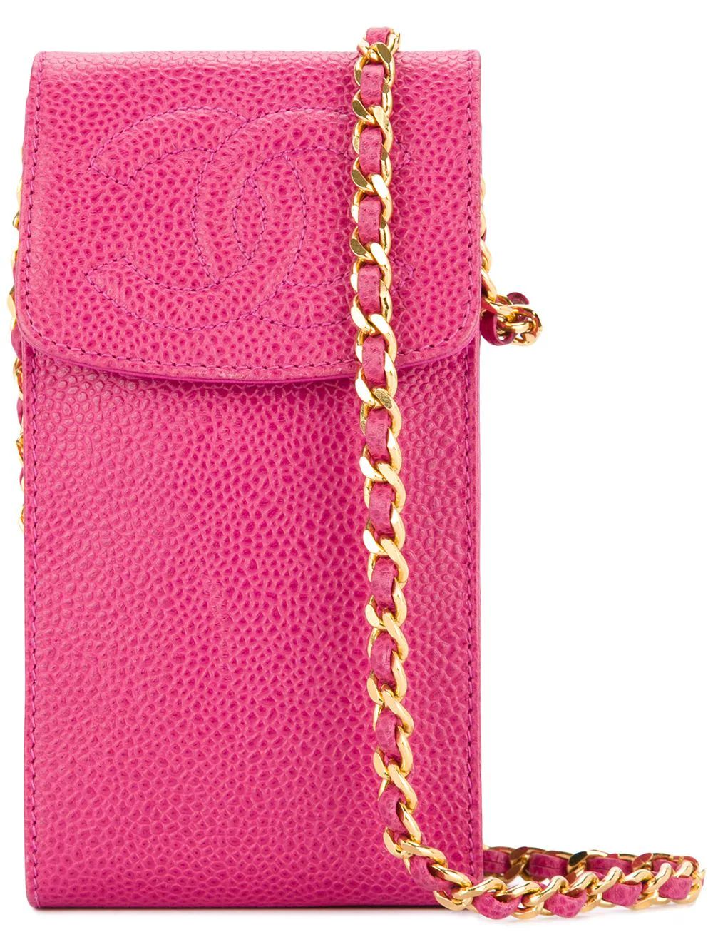 Chanel Vintage crossbody chain phone case - Pink | FarFetch US