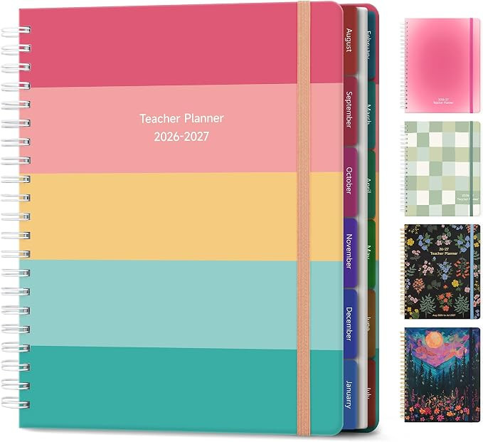 Teacher Lesson Planner 2026-2027 Academic Year, Aug 2026-Jul 2027, Deluxe 26-27 Lesson Plan Book ... | Amazon (US)