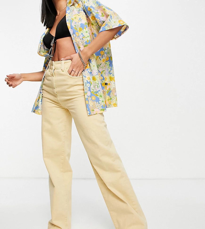 COLLUSION x008 wide leg jeans in yellow | ASOS (Global)