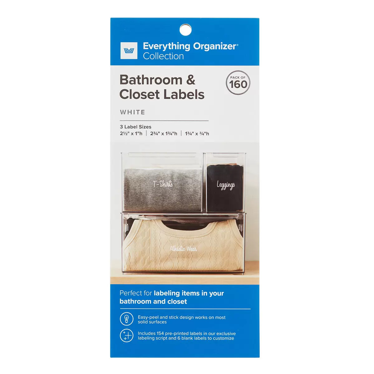 Everything Organizer Bathroom & Closet Labels | The Container Store