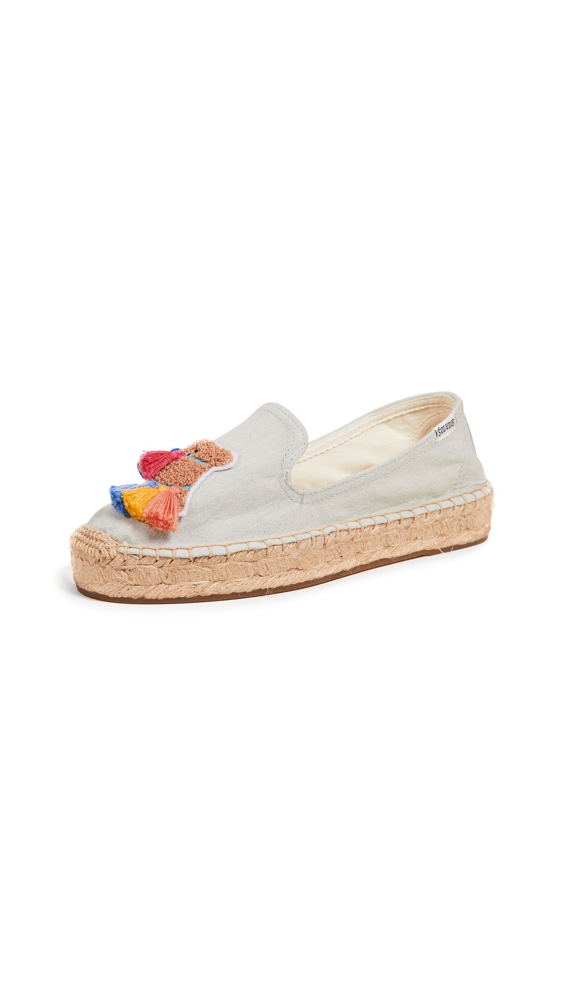 Soludos Tassel Camel Smoking Slippers | Shopbop