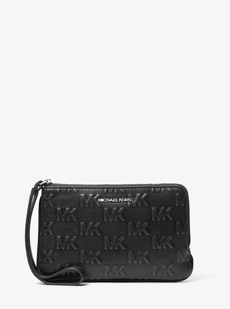 Jet Set Travel Small Burnished Logo Embossed Wristlet | Michael Kors US