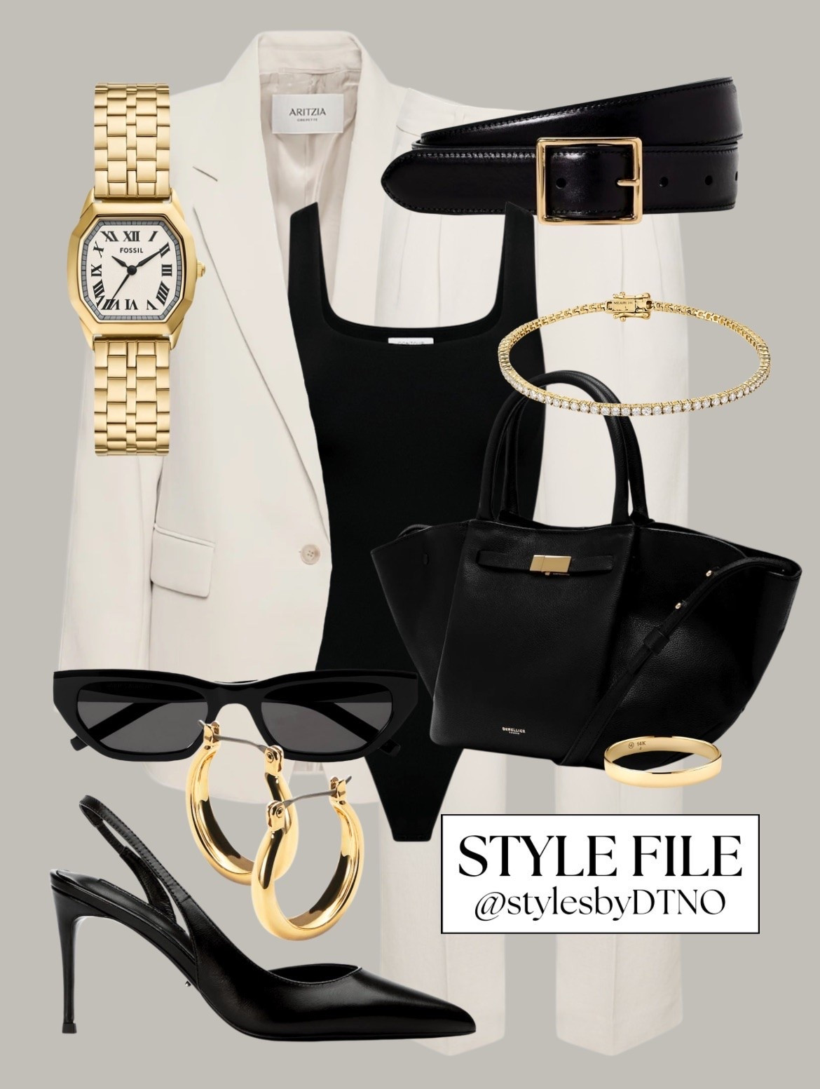 Styling a taupe Aritzia blazer suit with a black tank bodysuit, Tony Bianco slingback pumps, and a DeMellier midi New York tote bag (affordable alternatives are listed below)

Tags: Spring Outfit, Minimalist Fashion, OOTD, What To Wear, Elevated Casual, Neutral Fashion, Capsule Wardrobe 2026, Look For Less, Outfit Inspo, Style Guide, Effortless Chic, High Street Fashion, Quiet Luxury Style, Workwear Outfit,

#LTKootd #LTKSeasonal #LTKSaleAlert