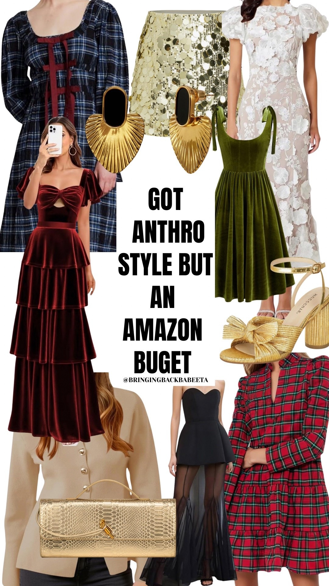 Anthro aesthetic ✨
Amazon budget ✅
These holiday outfits look expensive — sequin skirts, feather trim tops, satin dresses — all hand-picked Anthro-inspired pieces you can shop without the splurge.

Anthropologie inspired outfits, Amazon holiday outfits, affordable holiday dresses, chic winter outfits, elevated Amazon fashion

#AnthroInspired
#AmazonHolidayOutfits
#ElevatedAmazonFinds
#ChicHolidayStyle
#HolidayOutfitInspo
#AffordableHolidayFashion

#LTKFindsUnder50 #LTKHoliday #LTKSeasonal