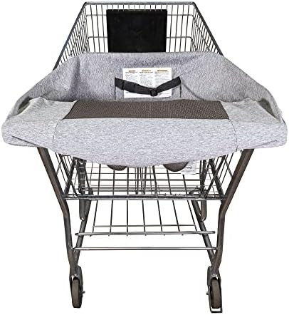 Boppy Antibacterial Compact Shopping Cart Cover | Gray | Easy-on Stretch Fit for Single and Extra... | Amazon (US)