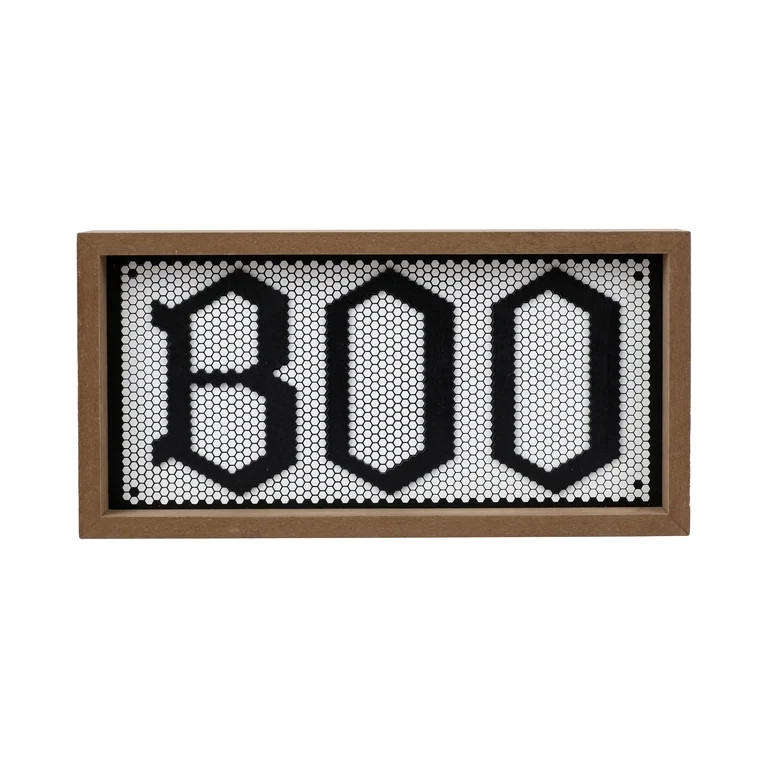 Boo Framed Tabletop Sign Decoration, Black and White, 10" x 5", Halloween by Way To Celebrate | Walmart (US)