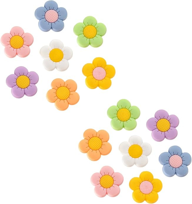 Vikeney Flower Shoe Charms for Clog Sandals Bracelets Accessories Decoration, Summer Cute Daisy S... | Amazon (US)