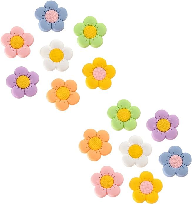 Vikeney Flower Shoe Charms for Clog Sandals Bracelets Accessories Decoration, Summer Cute Daisy S... | Amazon (US)