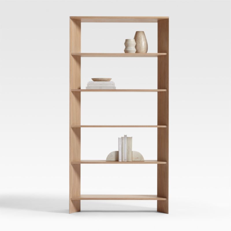 Terrazza Natural Oak 5-Shelf Storage Bookshelf + Reviews | Crate & Barrel | Crate & Barrel
