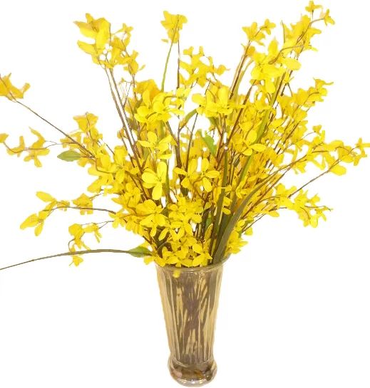 Forsythia Floral Arrangement in Vase | Wayfair North America