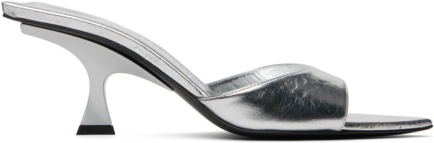 The Attico Silver Bes Mules | SSENSE