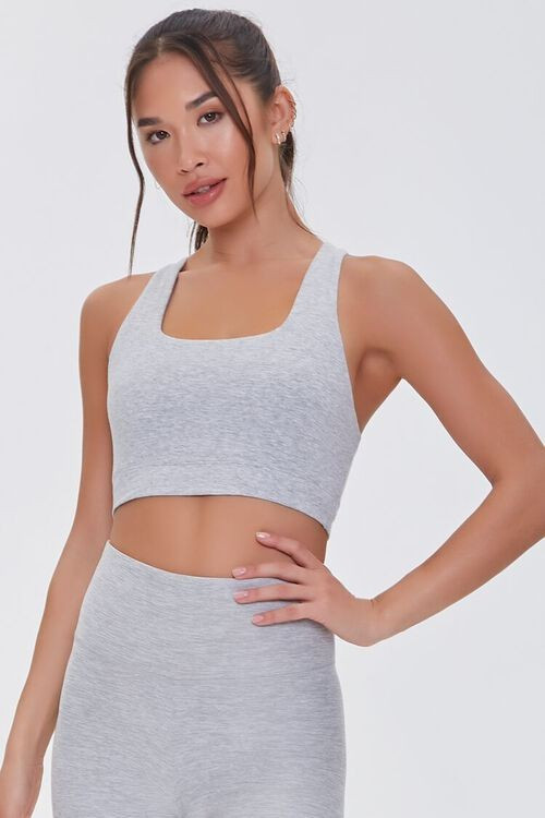 Heathered Knit Sports Bra | Forever 21 (US)