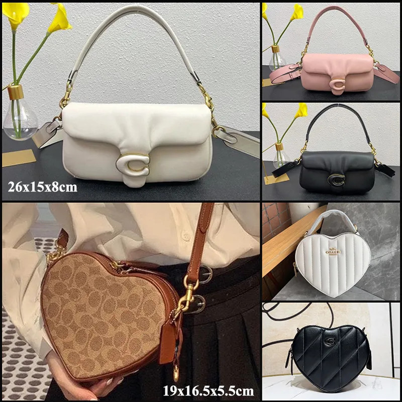 Coa Ch DUPE Fashion Womens Soft Puff Shoulder Bag And Heart Shaped Handbag Denim Waistbag Backpac... | DHGate
