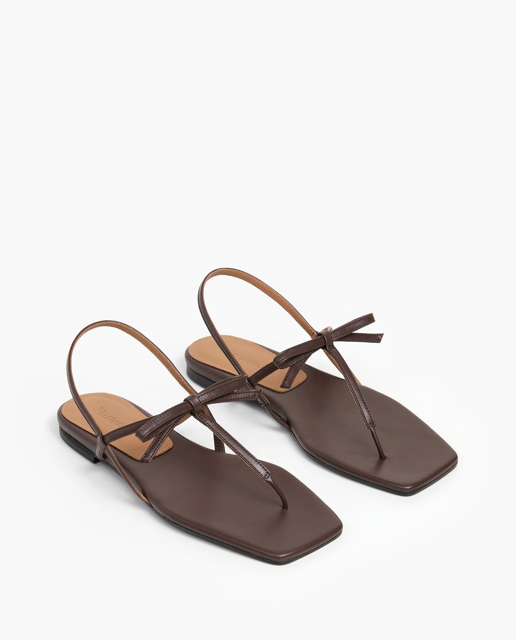 Sina Leather Chocolate Sandal | Flattered