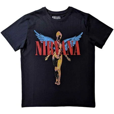 Men s Nirvana Angelic Slim Fit T-shirt X-Large Black | Walmart (US)