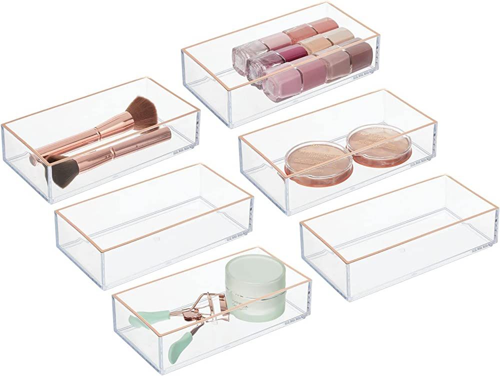 mDesign Plastic Beauty Organizer Bin for Bathroom Drawers, Vanity, or Countertops, Storage for Ma... | Amazon (US)