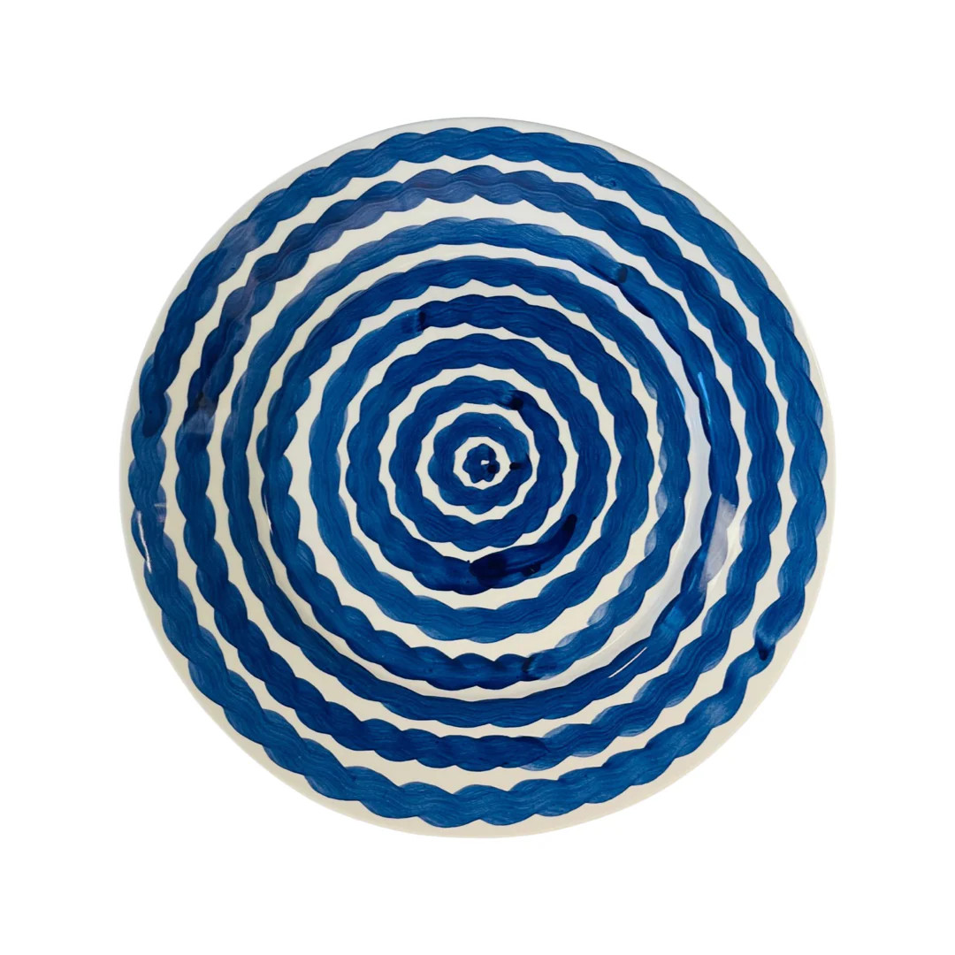 Cobalt Squiggle Dinner Plate | Over The Moon Gift
