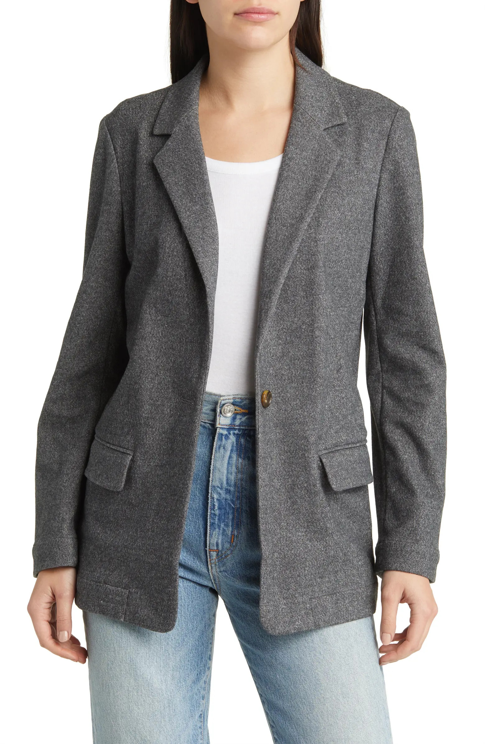 Dream Flannel Double Knit Blazer | Nordstrom Rack