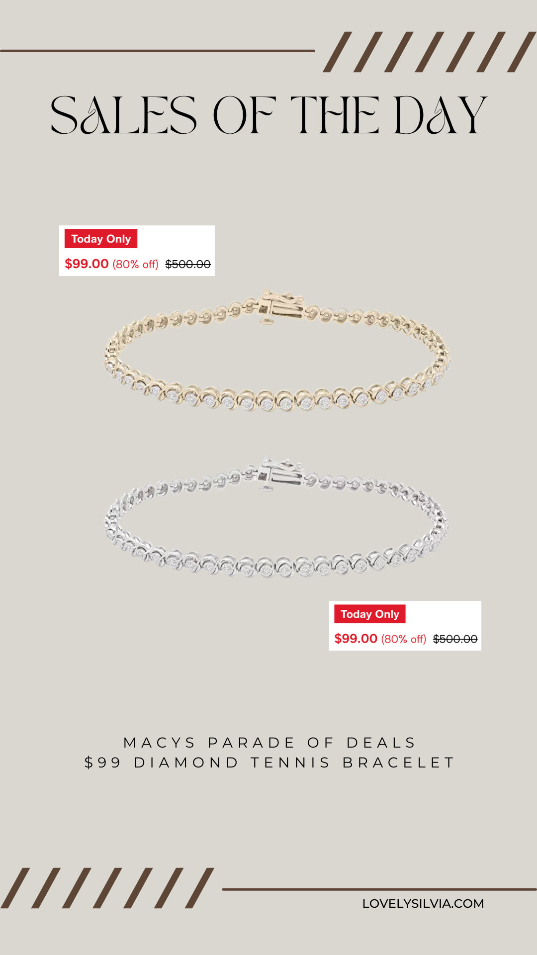 TODAYS Macy's Parade of Deals! $99 Diamond Tennis Bracelet! Perfect gift idea for her this holiday season!

gifts for her, gift ideas for her, gifts for mom, gifts for sister, gifts for aunt, gifts for girlfriend, gifts for wife, jewelry gift ideas for her, gifts under $100 

 

#LTKGiftGuide #LTKHoliday #LTKFindsUnder100