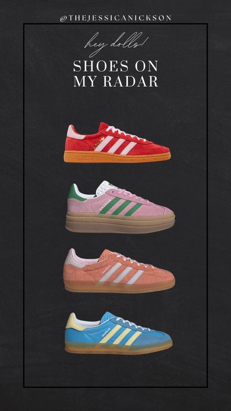 Adidas Gazelles have been all over my feed recently!! Here are some that I’ve been eyeing 👟💗

Two of them just went out of stock but linking other colors I love!!💕 

#LTKstyletip #LTKfitness