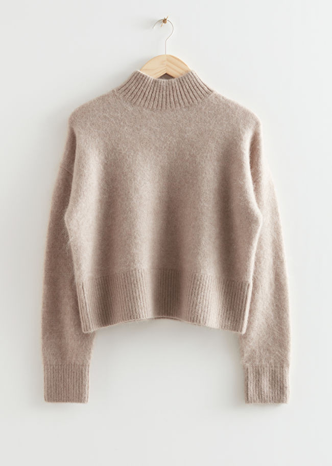 Cropped Mock Neck Knit Jumper | & Other Stories (EU + UK)