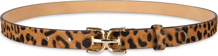 Double E Logo Slim Leather Belt | Nordstrom