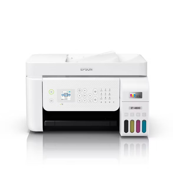 EcoTank ET-4800 All-in-One Color Inkjet Printer, Scanner, Copier - White | Target