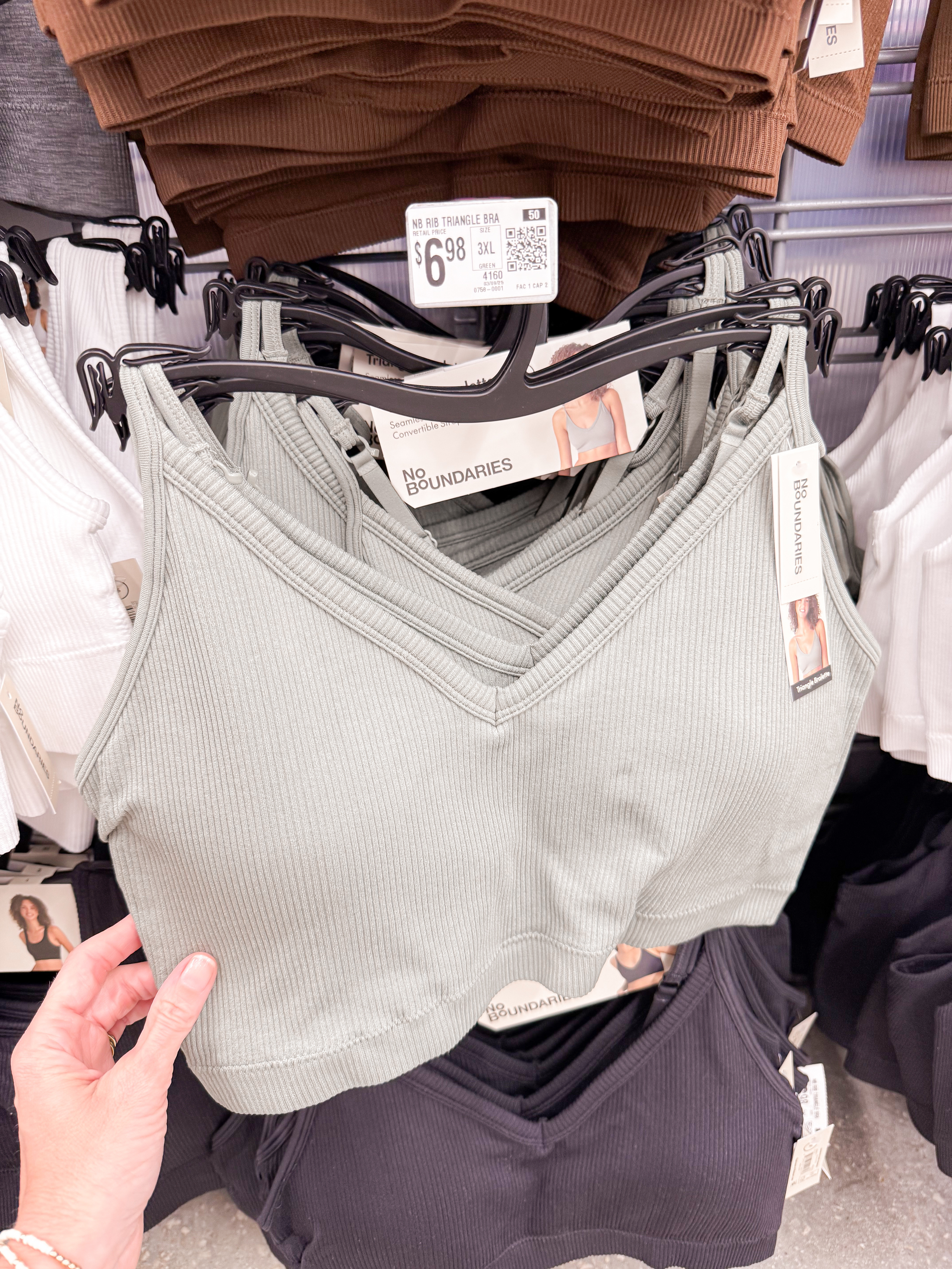 Seamless ribbed triangle bralette at Walmart!

#LTKStyleTip