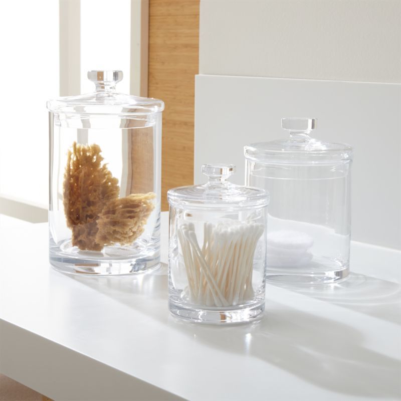 Set of 3 Glass Canisters + Reviews | Crate and Barrel | Crate & Barrel