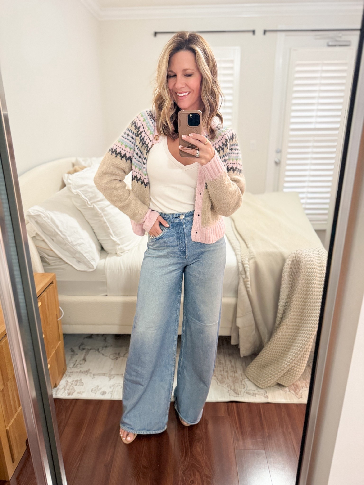 Viral sweatpant denim! It is soooo good! This lighter wash is 30% off right now 

Code JENNAH35 for 35% off my sweater and everything at VICI

#LTKootd #LTKmomlife #LTKGiftGuide