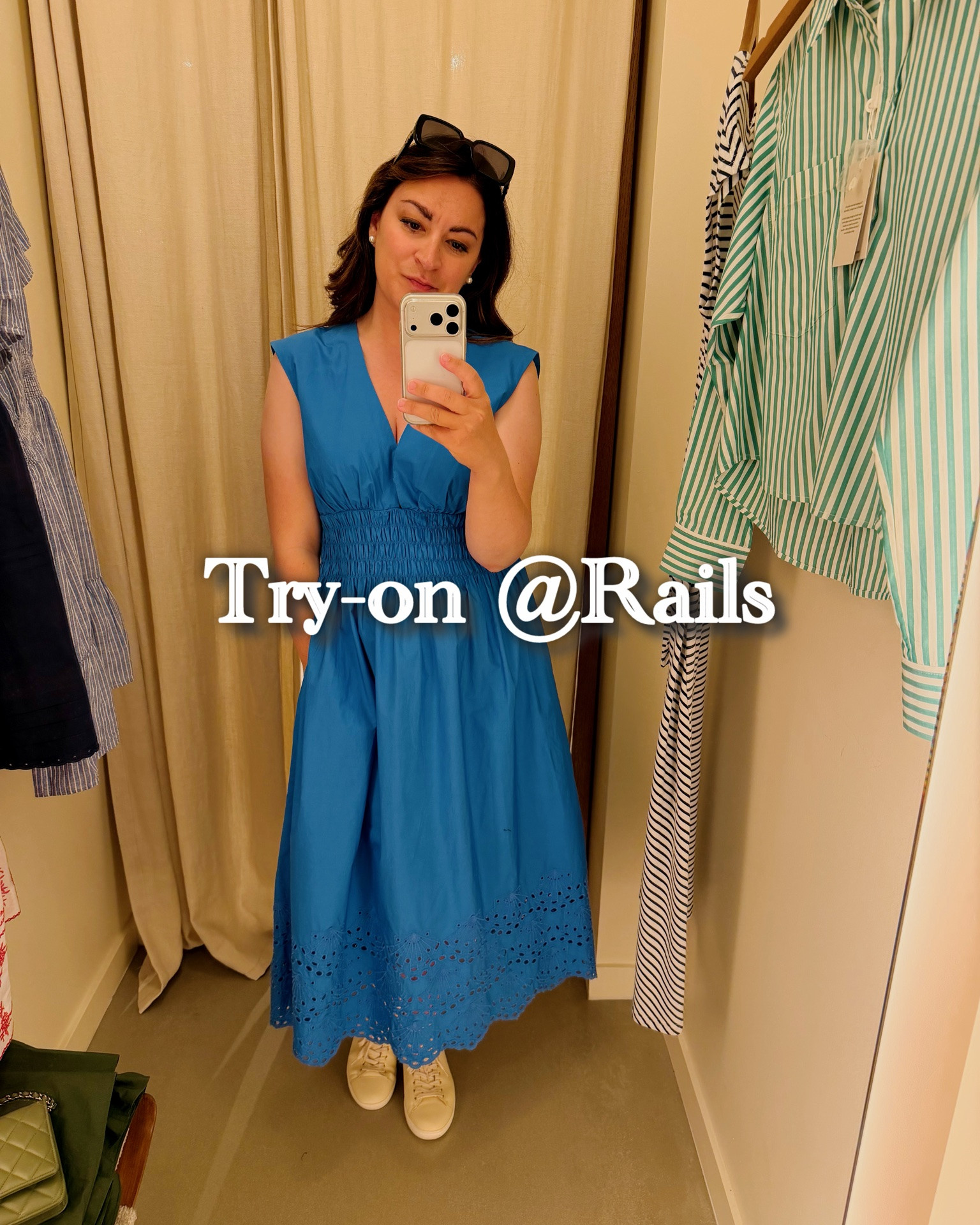 @rails Chicago try-on! I had such a hard time deciding which of these dresses to buy. I ultimately went with the navy short everyday dress and the red and white longer/ Americana option #rails #summerdresses

#LTKPetite #LTKootd