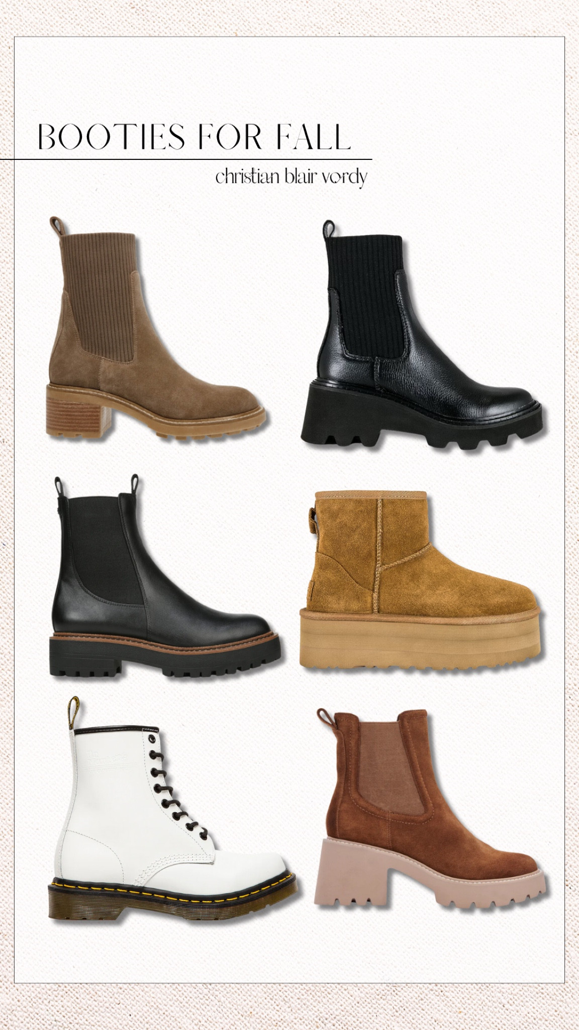Fall; shoes; booties 

#christianblairvordy 

#fall #boots #booties #chelseaboots #ltkfind 

#LTKover40 #LTKshoecrush #LTKSeasonal