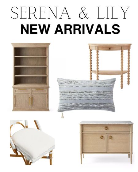 Beautiful new arrivals at Serena and Lily! Love the light wood tones of the cabinet hutch, spindle console table and that marble top nightstand! Also, it’s about time they released a chair cushion for the Riviera stools and chairs 😍



#LTKhome #LTKsalealert #LTKstyletip