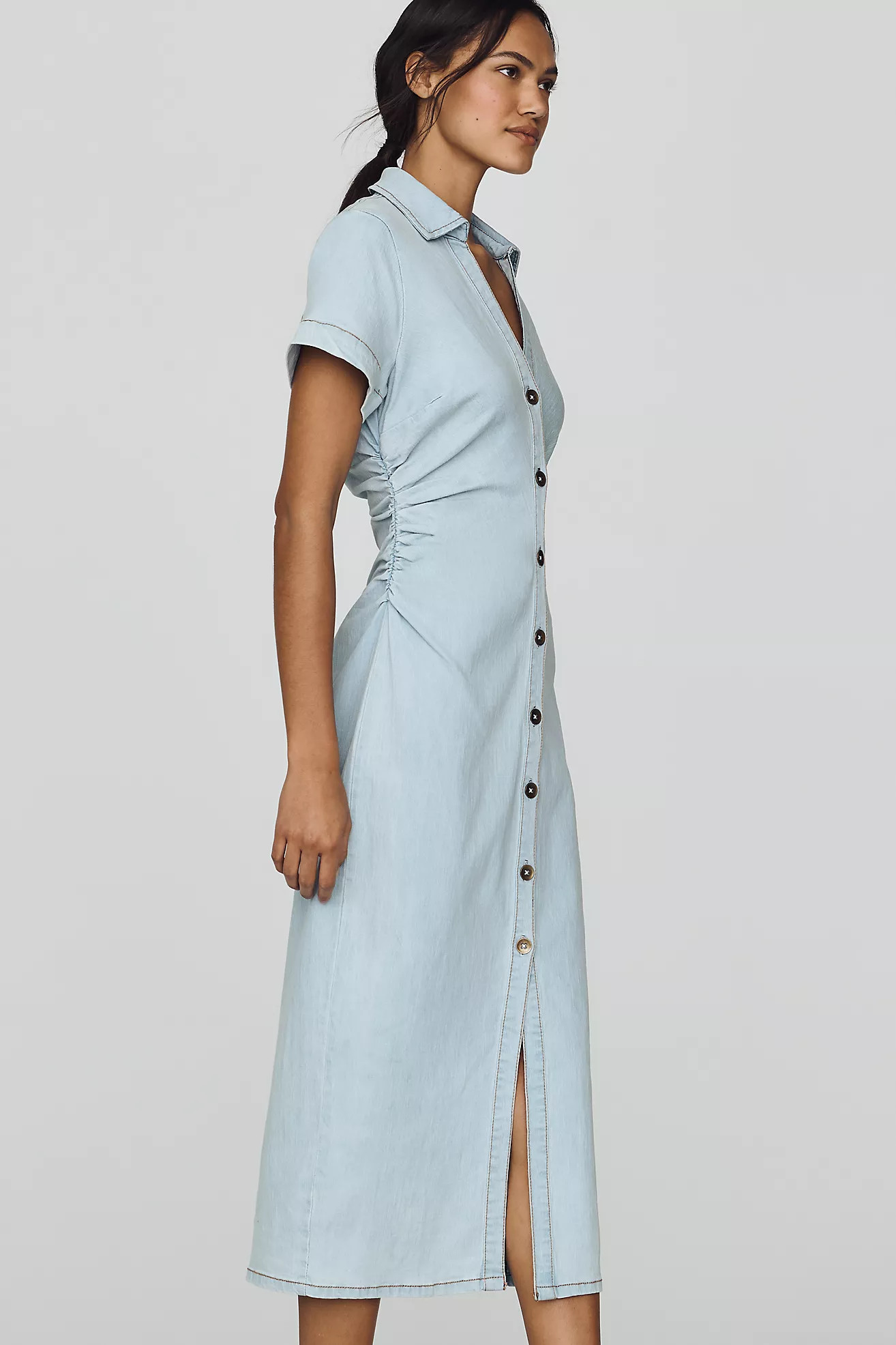 Greer Denim Midi Shirt Dress by Pilcro | Anthropologie (US)