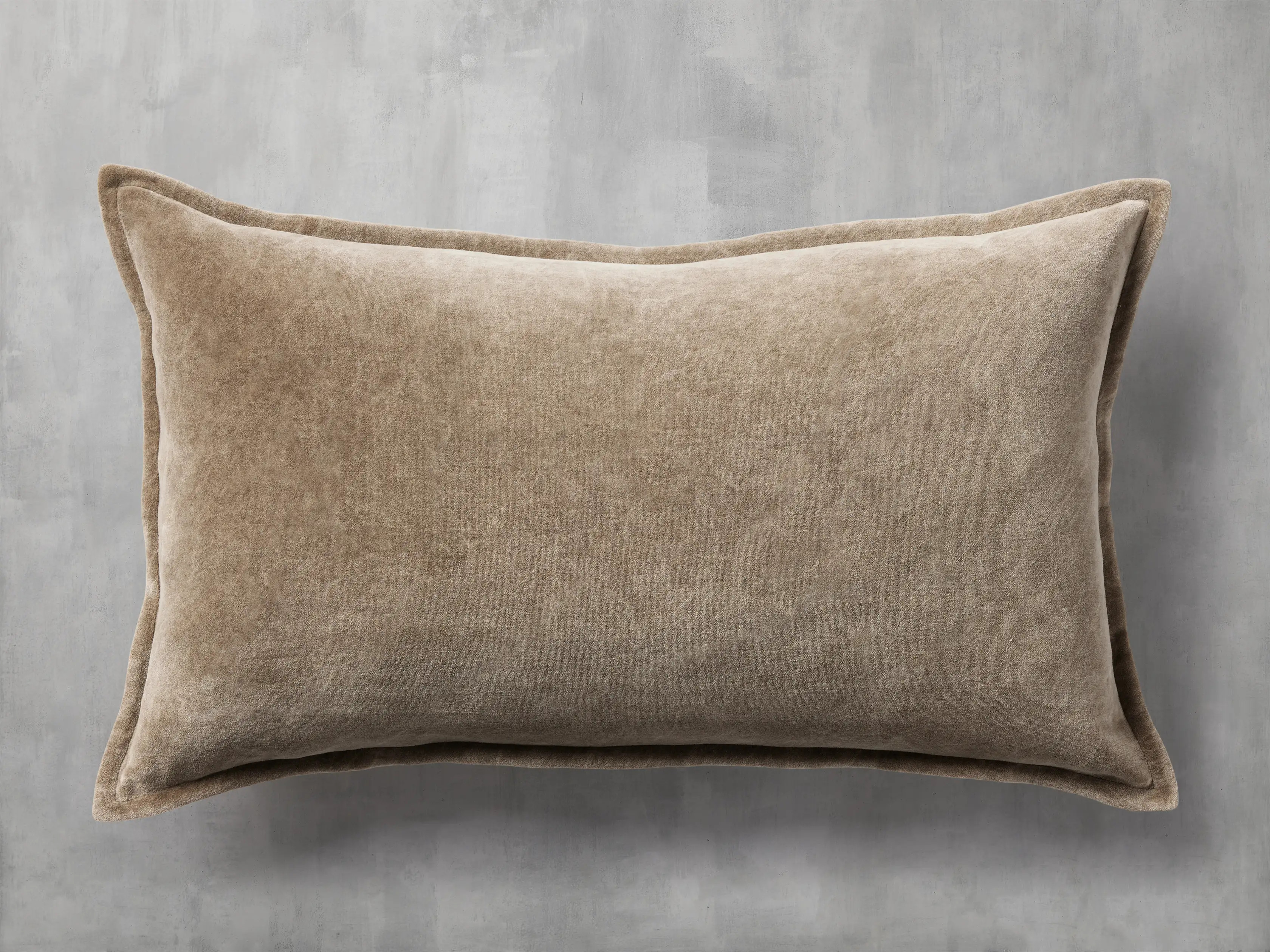 Stone Washed Velvet Lumbar Pillow Cover | Arhaus