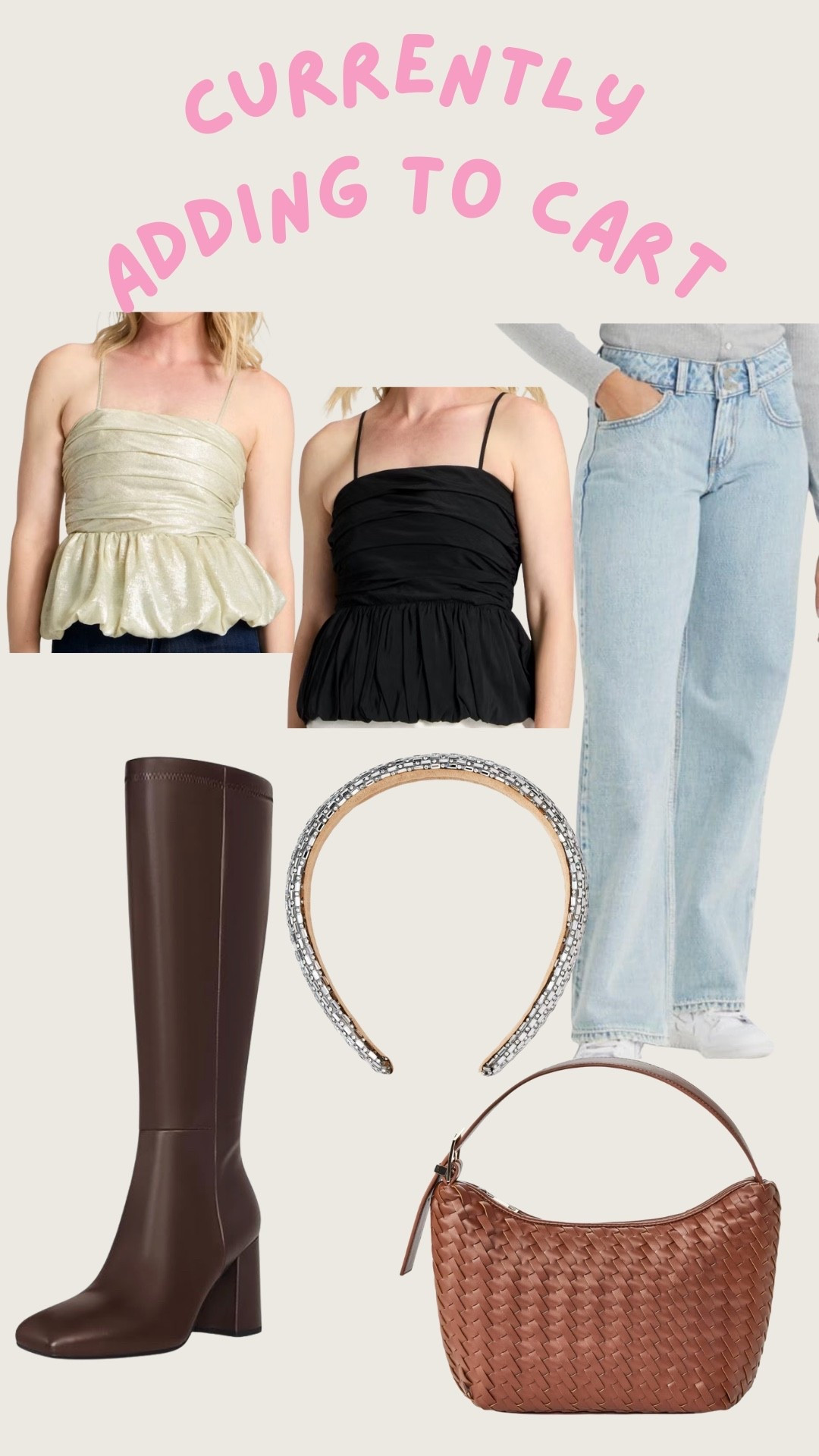 Currently. Adding to cart. Tank. Denim. Jeans. Boots. Headband. Handbag. Purse. Shoulder bag  

#LTKSeasonal #LTKFindsUnder50 #LTKFindsUnder100